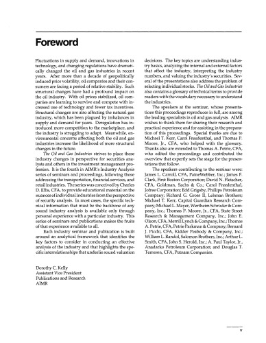 The Oil and Gas Industries