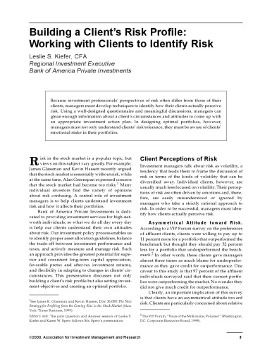 Investment Counseling for Private Clients II