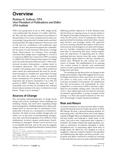 Challenges and Innovation in Hedge Fund Management