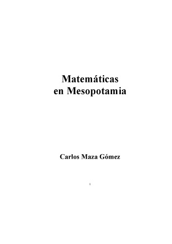 Matemáticas en Mesopotamia