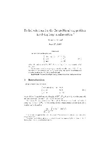 Radial solutions for the Brezis-Nirenberg problem involving large nonlinearities
