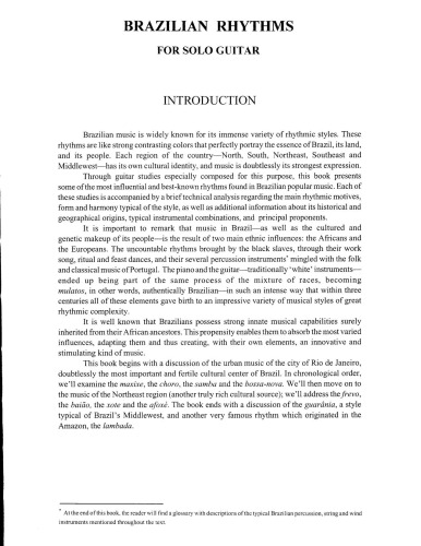 Brazilian Rhythms for Solo Guitar