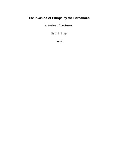 Invasion of Europe by the Barbarians