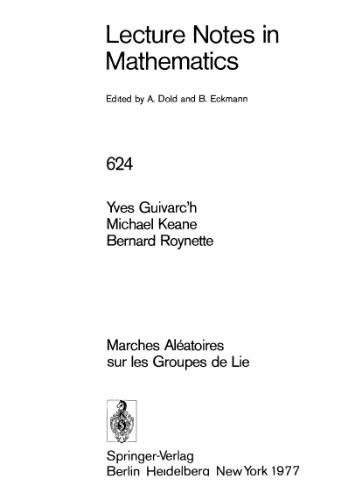 Marches Aléatoires sur les Groupes de Lie