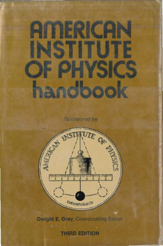 American Institute of Physics Handbook, Third Edition