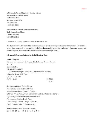 Classical Complex Analysis