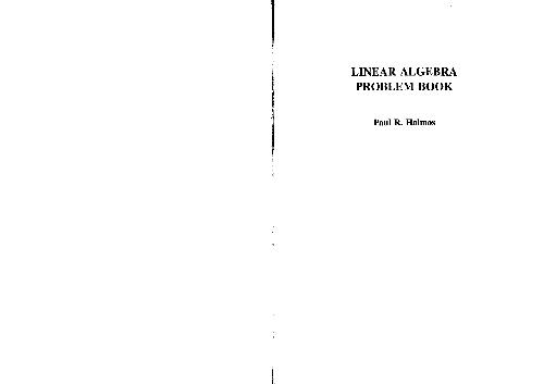 Linear Algebra Problem Book
