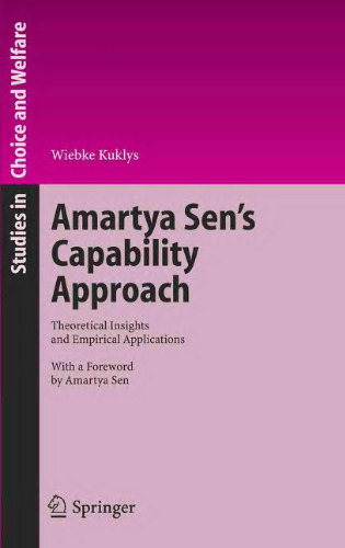 Amartya Sen's Capability Approach: Theoretical Insights and Empirical Applications ()