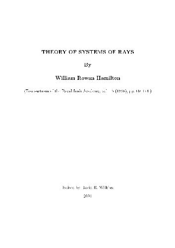 Theory of Systems of Rays