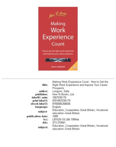 Making Work Experience Count (How-to)