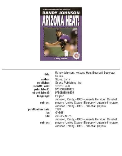 Randy Johnson, Arizona Heat! (Baseball Superstar)