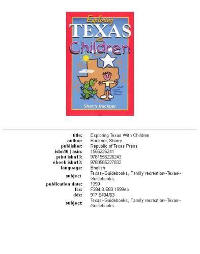 Exploring Texas With Children