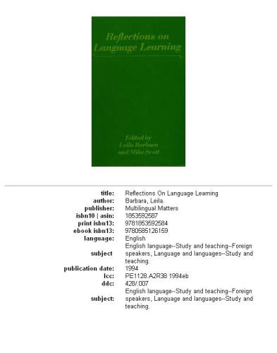 Reflections on Language Learning