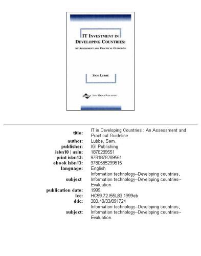 IT Investment in Developing Countries: An Assessment and Practical Guideline