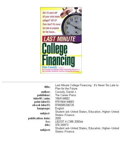 Last Minute College Financing: It's Never Too Late to Prepare for the Future