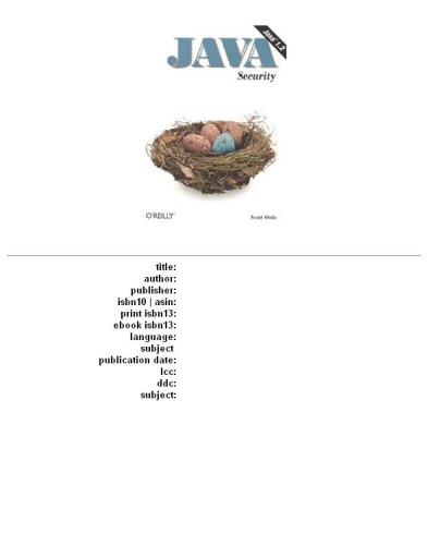 Java Security (Java Series (O'Reilly & Associates).)