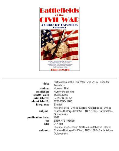 Battlefields of the Civil War: A Guide for Travellers, Vol. 2