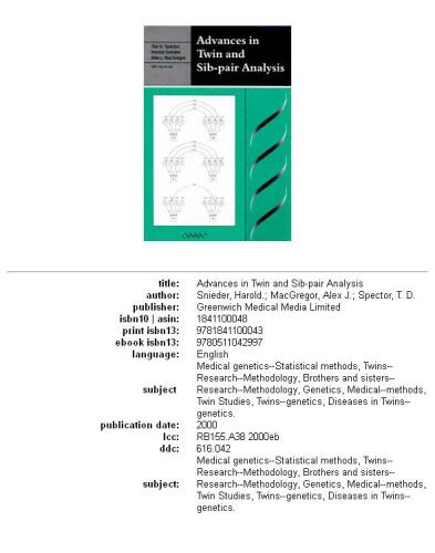 Advances in Twin and Sib-pair Analysis