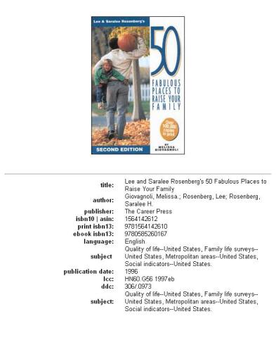 50 Fabulous Places to Raise Your Family: Lee & Saralee  Rosenberg's (Lee and Saralee Rosenberg's 50 Fabulous Places to Raise Your Family)