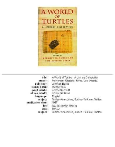 A World of Turtles: A Literary Celebration