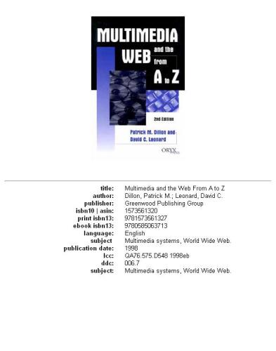Multimedia and the Web from A to Z: 2nd Edition