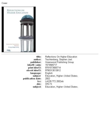 Reflections on Higher Education