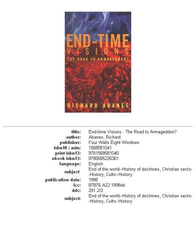End-Time Visions : The Road to Armageddon