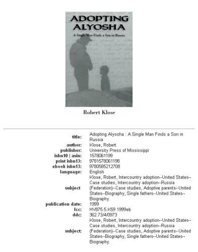 Adopting Alyosha: A Single Man Finds a Son in Russia