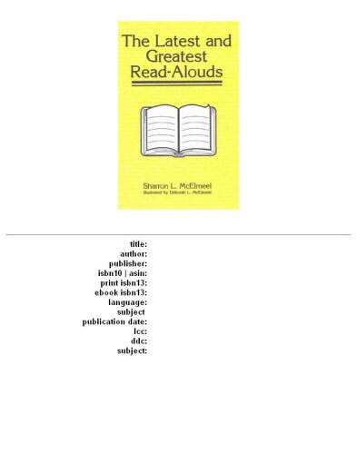 The Latest and Greatest Read-Alouds