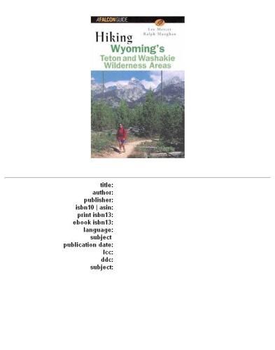Hiking Wyoming's Teton & Washakie Wilderness Areas