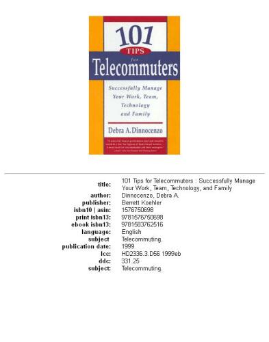 101 Tips for Telecommuters