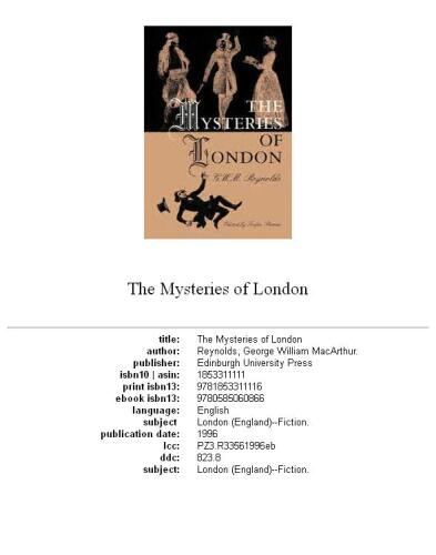 The Mysteries of London