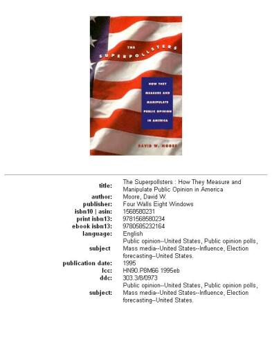 The Superpollsters: How They Measure and Manipulate Public Opinion in America