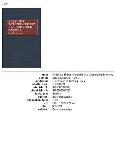 Collective Entrepreneurship in a Globalizing Economy