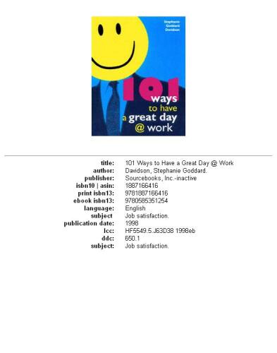 101 Ways to Have a Great Day at Work