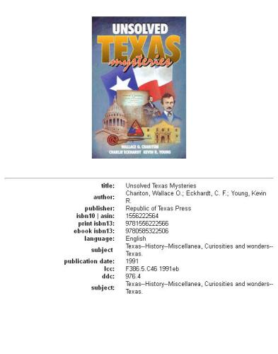 Unsolved Texas Mysteries