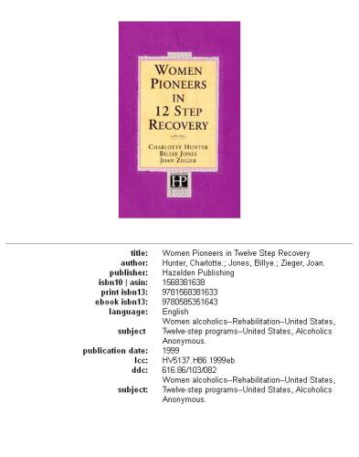 Women Pioneers in 12 Step Recovery