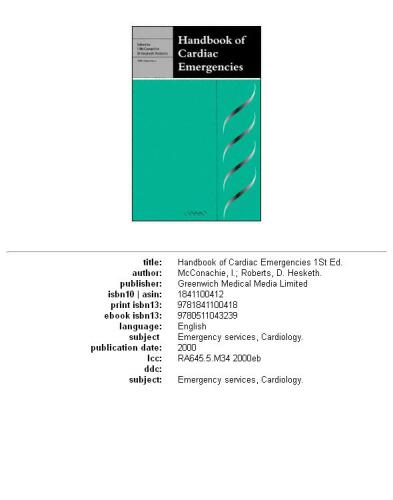 Handbook of Cardiac Emergencies