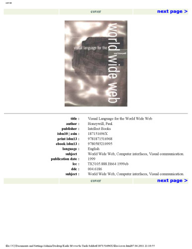 Visual language for the World Wide Web