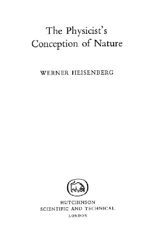 The Physicist's Conception of Nature