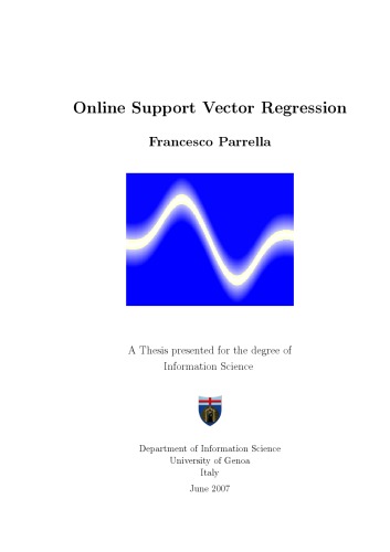 Online Support Vector Regression