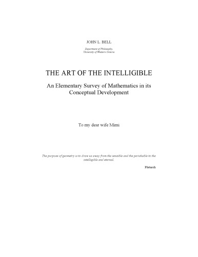 Art of the Intelligible: An Elementary Survey of Mathematics.