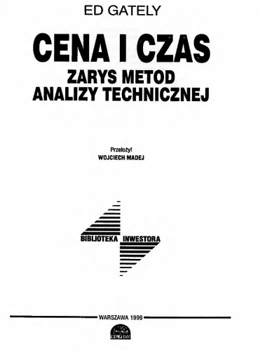 Cena i czas: zarys metod analizy technicznej