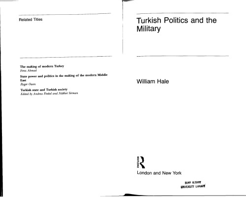 Turkish Politics and the Military