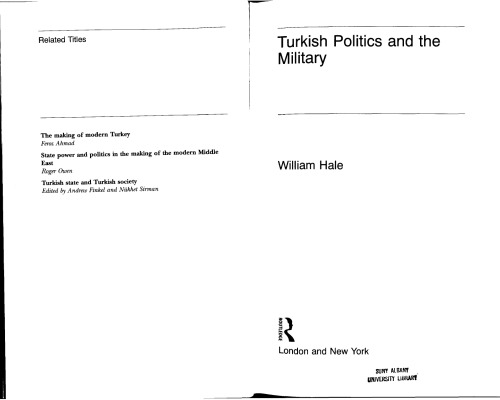 Turkish Politics and the Military