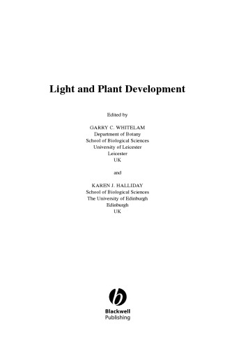 Light and Plant Development (Annual Plant Reviews, Volume 30)
