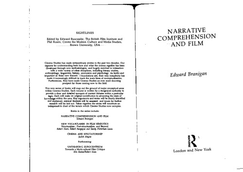 Narrative Comprehension and Film (Sightlines)