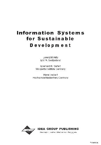 Information Systems for Sustainable Development