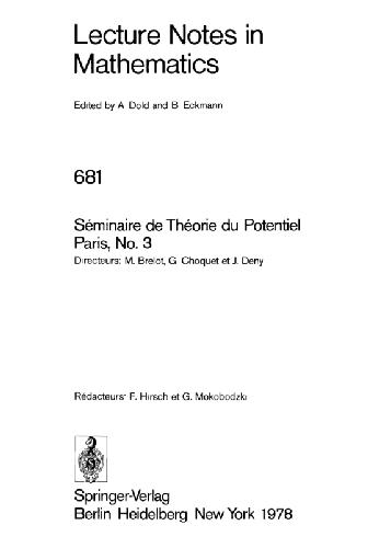 Seminaire de Theorie du Potentiel Paris