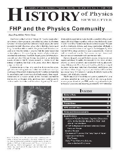 History of Physics Newsletter
